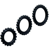 Baile - Titan Set 3stk Cockring Schwarz 2.8 + 2.4 + 1.9 cm