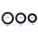 Baile - Titan Set 3stk Cockring Schwarz 2.8 + 2.4 + 1.9 cm