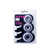 Baile - Titan Set 3stk Cockring Schwarz 2.8 + 2.4 + 1.9 cm