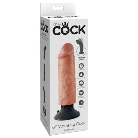 King Cock - Vibratordildo 15.24 cm Natürlich