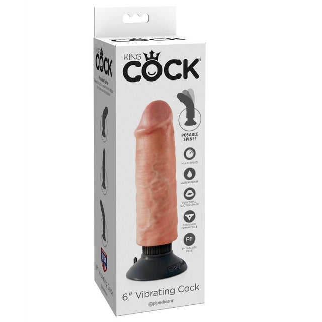 King Cock - Vibratordildo 15.24 cm Natürlich