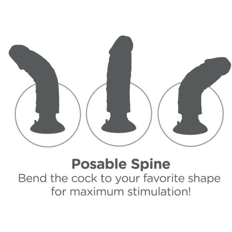 Realistischer Vibrator Vibratordildo mit Hoden Natur 17,78 cm.4