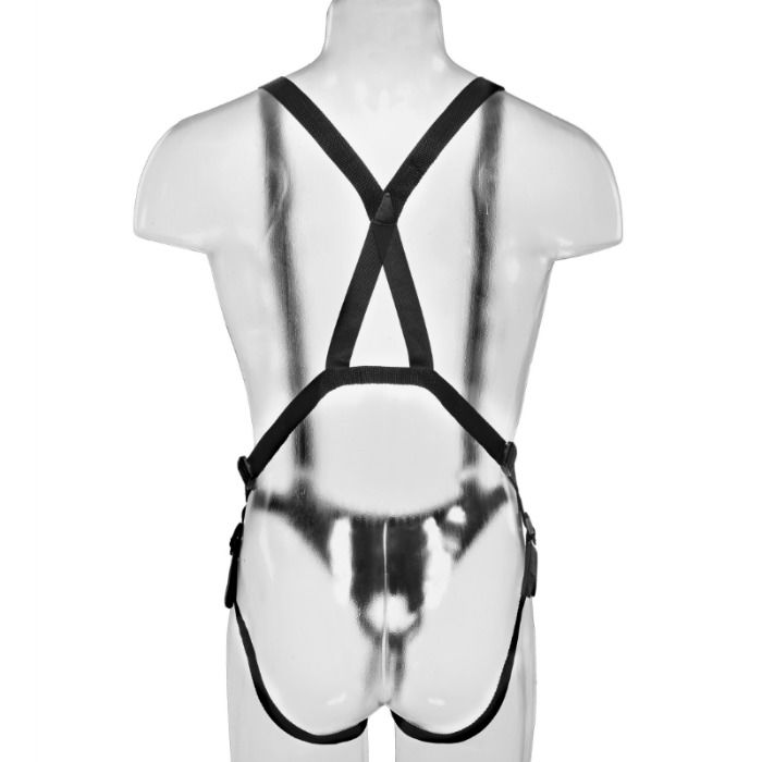 King Cock - 25,5 cm Hollow Strap-On Suspender System Flesh
