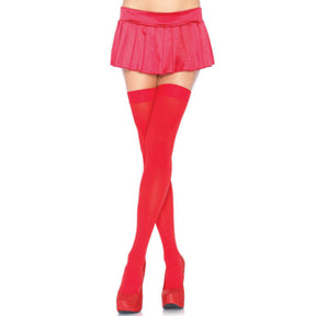 Leg Avenue - Nylon Oberschenkeitenhöhe Rot
