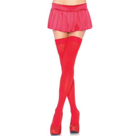 Leg Avenue - Nylon Oberschenkeitenhöhe Rot