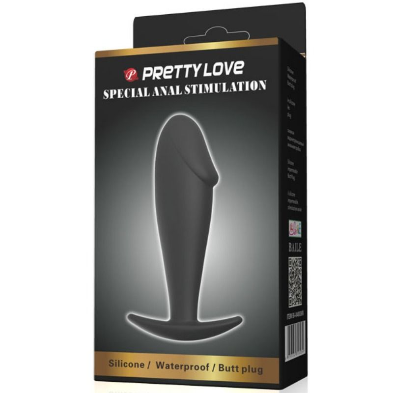 Pretty Love - Anal Plug Silikon Penisform Schwarz