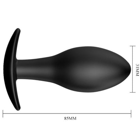 Pretty Love - Anal Plug Silikonanker 8.5 cm Schwarz