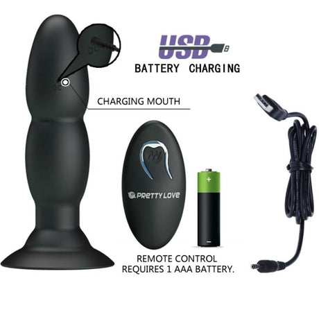 Pretty Love - Plug Vibrator und Rotation Durch Fernbedienung
