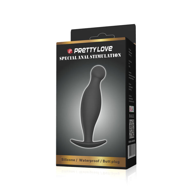 Pretty Love - Silikon Analplug 11.7 cm Schwarz