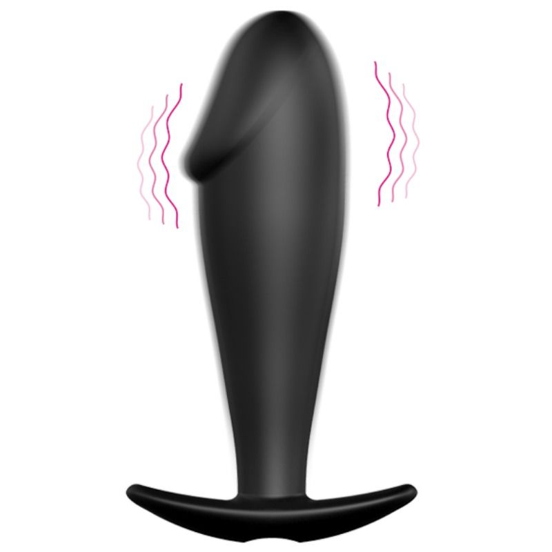 Pretty Love - Silikon Anal Plug Penis Form und 12 Vibrationsmodi Schwarz