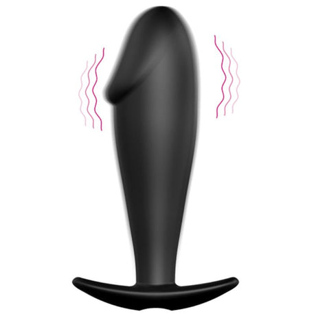 Pretty Love - Silikon Anal Plug Penis Form und 12 Vibrationsmodi Schwarz