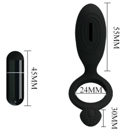 Penisring Ethel Vibrationsring mit Stimulator Schwarz.4