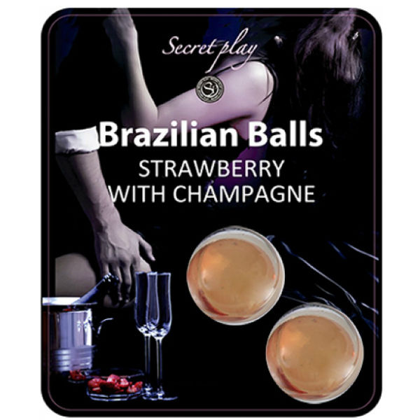 Secretplay - Brasilianische Kugel Set Erdbeer und Champagner