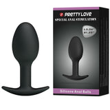Pretty Love - Silikon Analplug 6.5 cm Schwarz