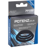 Joydivision Potenzduo - plus 3 Schwarze Ringe Satz - S, M, L