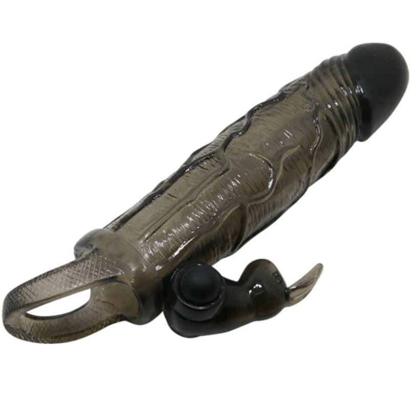 Baile - Brave Man Penisabdeckung mit Kaninchen Schwarz 16.5 cm