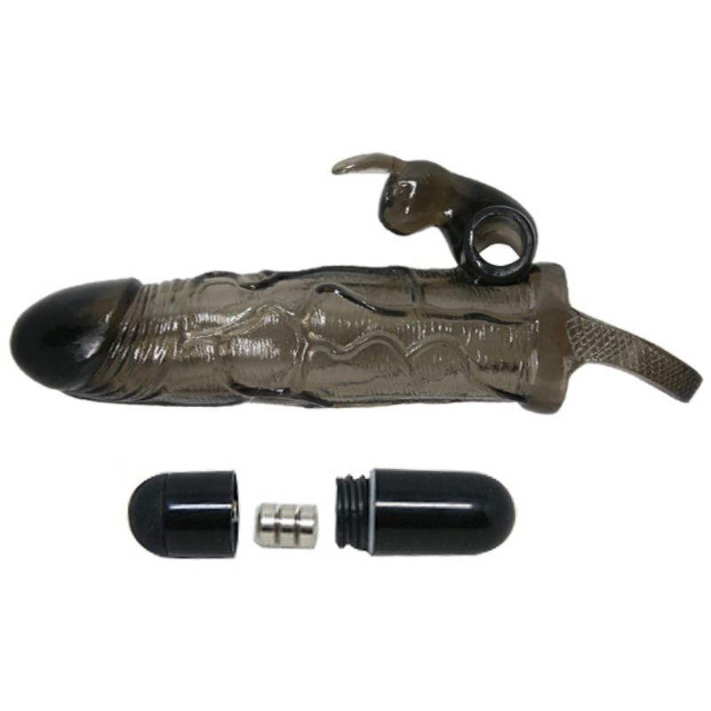 Baile - Brave Man Penisabdeckung mit Kaninchen Schwarz 16.5 cm