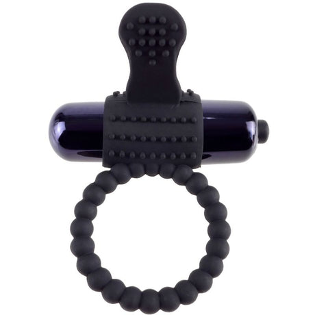 Penisring Schwarzer Vibrationsring aus Silikon Lila Ø 5,9 cm.1