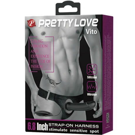 Pretty Love - Vito Strap-On mit Hohldildo und Vibration 17.3 cm