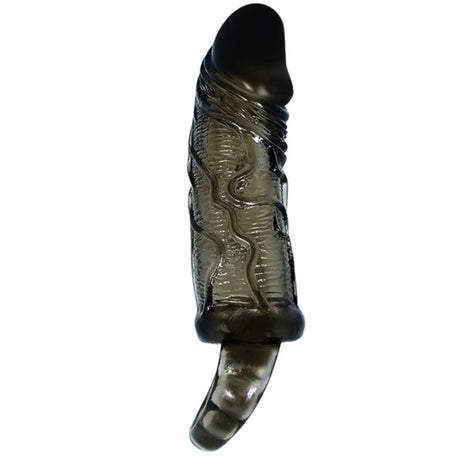 Strap-on Penis Extender Cover mit Gurt für Hoden Schwarz 13,5 cm.1