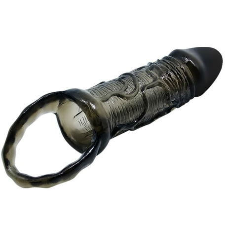 Strap-on Penis Extender Cover mit Gurt für Hoden Schwarz 13,5 cm.2