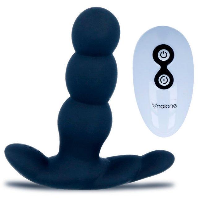 Analplug Pearl mit Kugeln und Fernbedienung Schwarz 12,5 cm