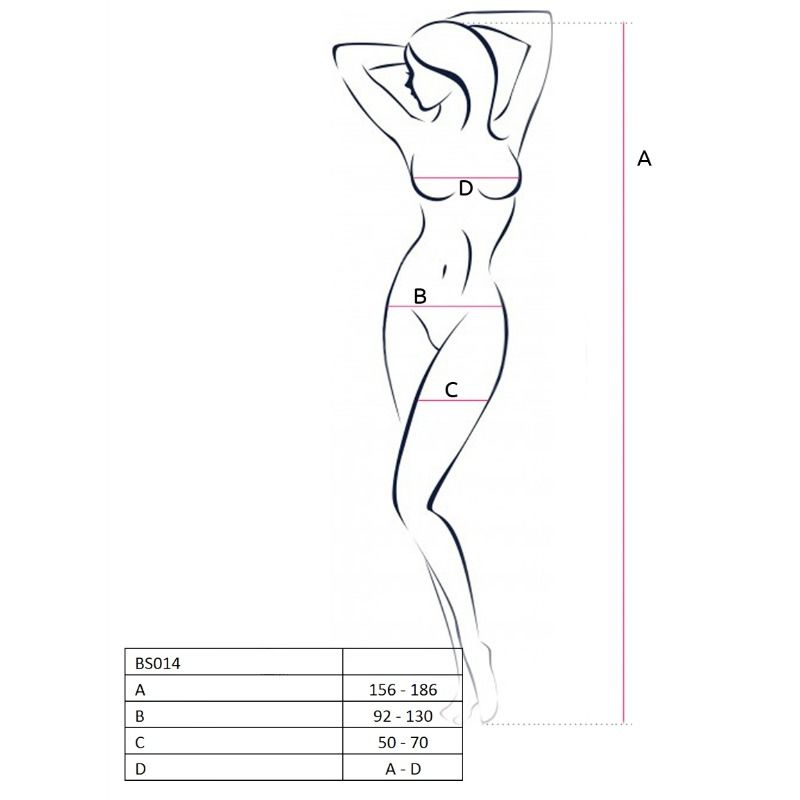 Passion - Woman Bs014 Roter Bodystocking, Eine Grösse