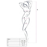 Passion - Woman Bs017 Weisser Bodystocking, Eine Grösse