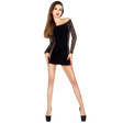 Passion - Woman Bs025 Bodystocking Schwarz Kleiderstil Eine Grösse