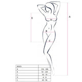 Passion - Woman Bs025 Bodystocking Weisser Kleidstil Eine Grösse