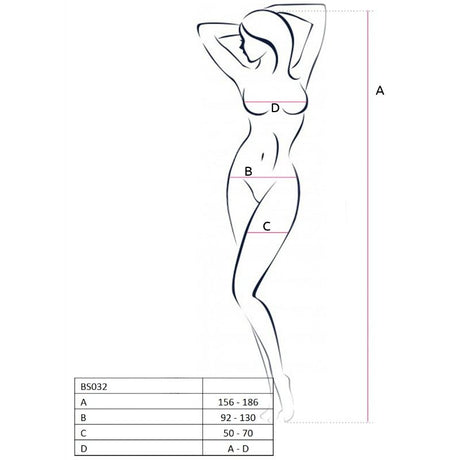 Passion - Woman Bs032 Roter Bodystocking, Eine Grösse