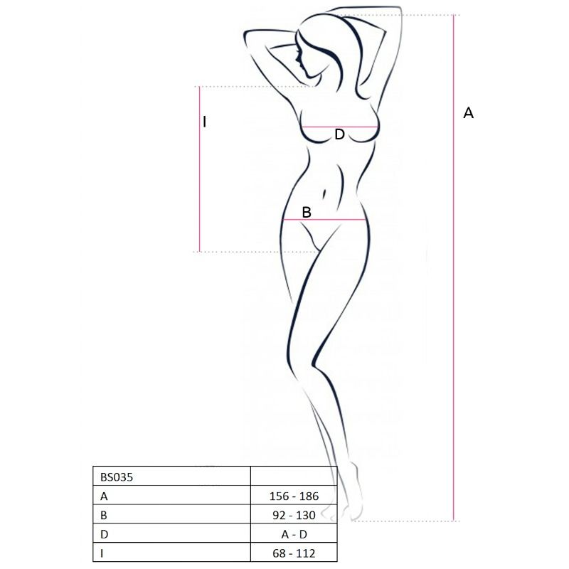 Passion - Woman Bs035 Roter Bodystocking, Eine Grösse