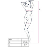 Passion - Woman Bs031 Weisser Bodystocking, Eine Grösse