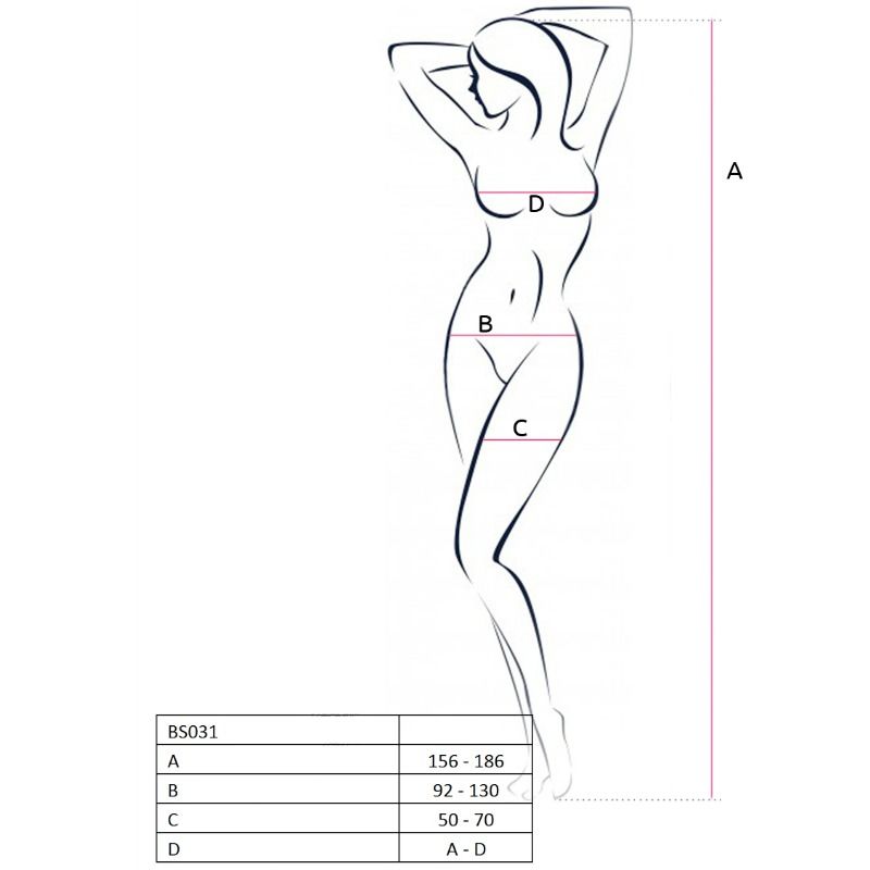 Passion - Woman Bs031 Roter Bodystocking, Eine Grösse