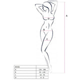 Passion - Woman Bs036 Weisser Bodystocking, Eine Grösse