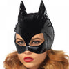 Maske Katze als Kopfmaske aus Vinyl Schwarz