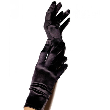 Leg Avenue - Satin-Handschuhe Schwarz