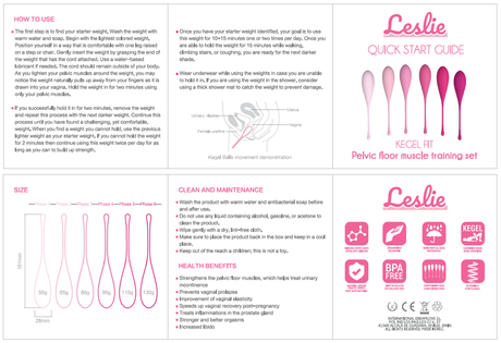 Leslie - Kegel Fit Pelvic Muscle Training Set 6 Stücke