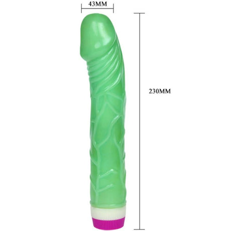 Realistischer Vibrator Wellen des Vergnügens Grün 23 x 4,3 cm.6