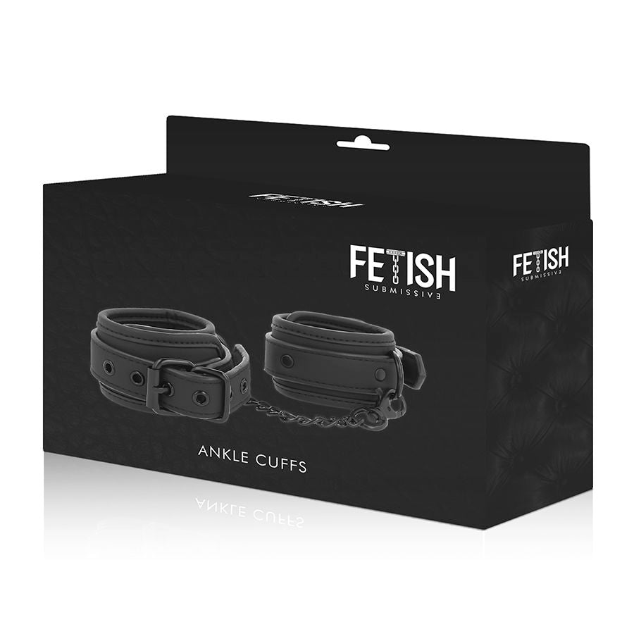 Fetish Submissive - Knöchelstze aus Veganem Leder mit Noprene-Futter