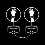Fetish Submissive - Handschellen aus Veganem Leder mit Noprene-Futter