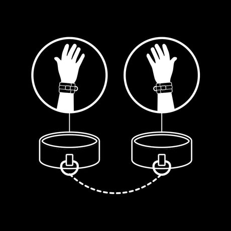Fetish Submissive - Handschellen aus Veganem Leder mit Noprene-Futter