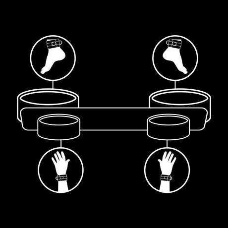 Fesselset Bondage-Spreizstange mit Noprene-Futter.2