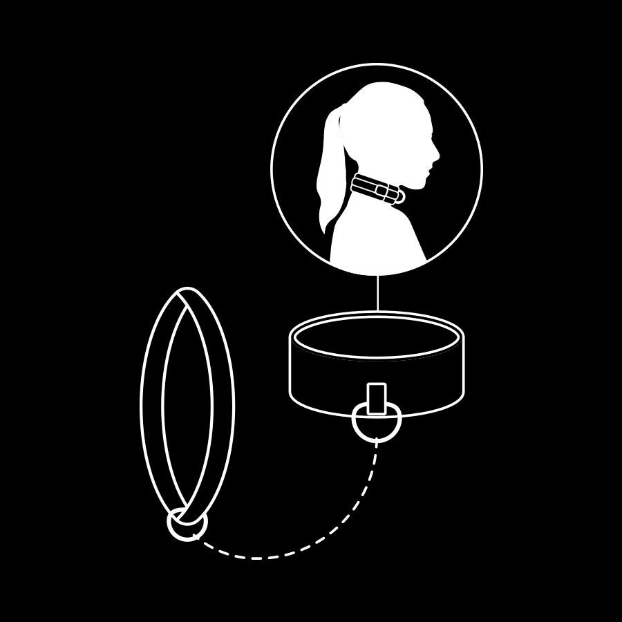 Fetish Submissive - Kettenhalskette mit Noprene-Futter