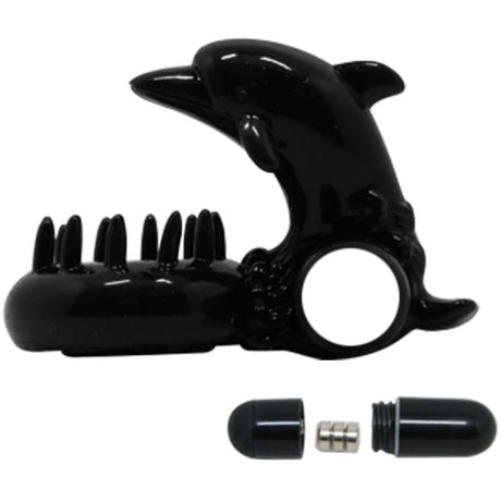 Penisring Süsser Ring mit Klitorisstimulator Delphin Schwarz.5