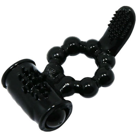 Penisring Sweet Ring Ring mit Doppelstimulator Schwarz