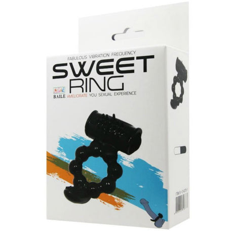 Penisring Sweet Ring Ring mit Doppelstimulator Schwarz.6