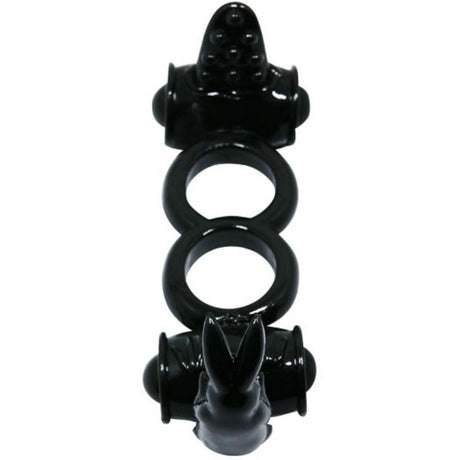 Penisring Sweet Ring Doppelring mit Doppelhasen Schwarz.1
