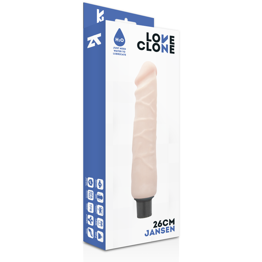 Loveclone - Jansen Selbstschmierender Vibrator 26 cm-x-4.2 cm