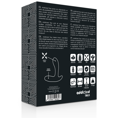 Analplug Anal Schwarze Vibration 12,5 x 3,5 cm.4